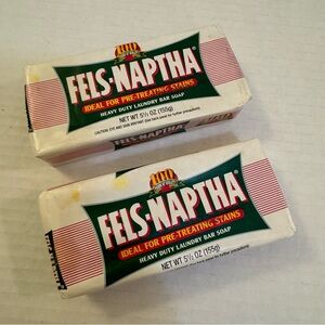 VINTAGE Fels Naptha Heavy Duty Laundry Soap 5.5 Ounce Bar 2 Packs
